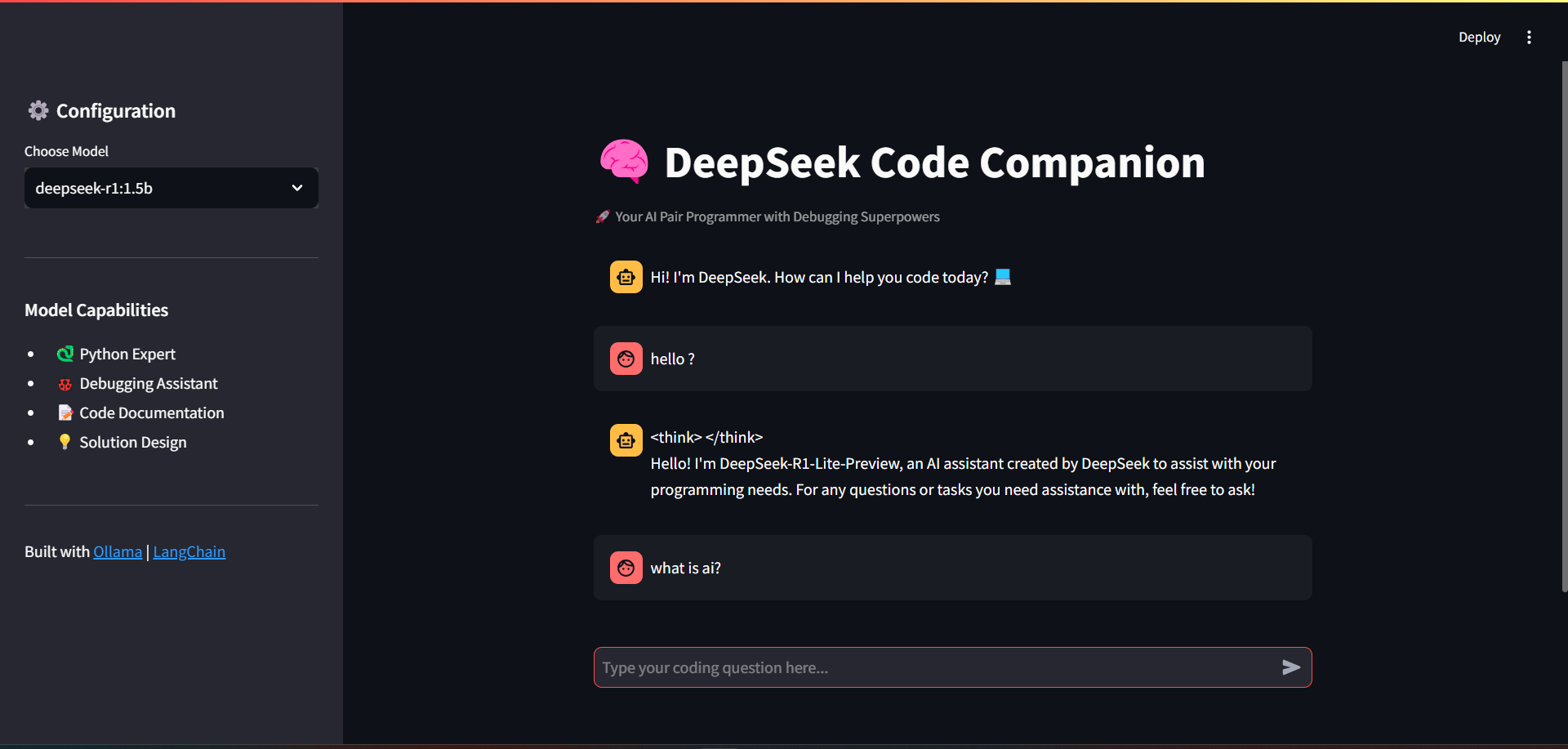 My DeepSeek AI Assistant